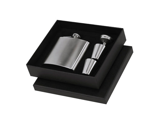 Flask set with accessories in Recycled Stainless Steel - Almaz Personalised