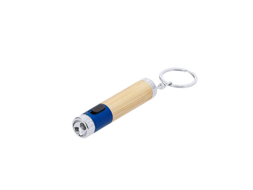 Keychain flashlight made of bamboo and ABS - Zungux Personalised