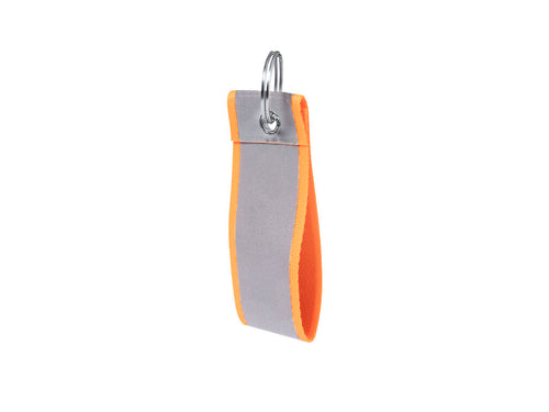 Polyester keychain with a reflective band - Tashiro Personalised