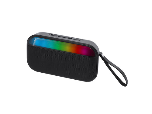 5W Bluetooth® stereo speaker with multicolor light made from recycled ABS (RABS) - Nusbon RCS Personalised