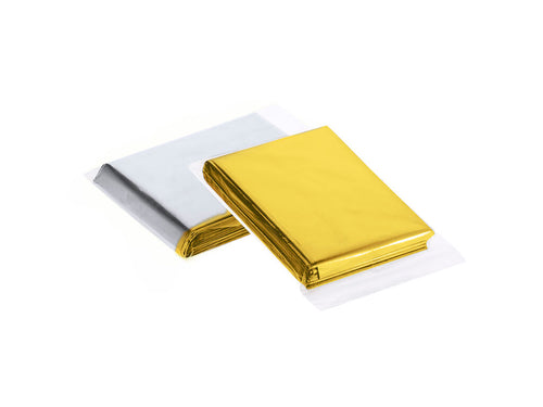 Practical thermal blanket made of aluminized PET, designed for versatile applications - Mithak Personalised
