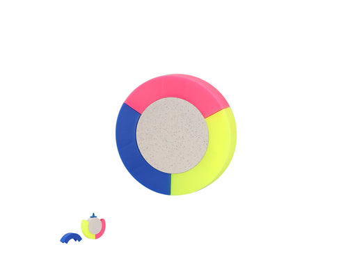 Original fluorescent marker in three colors made of wheat straw - Salmar Personalised