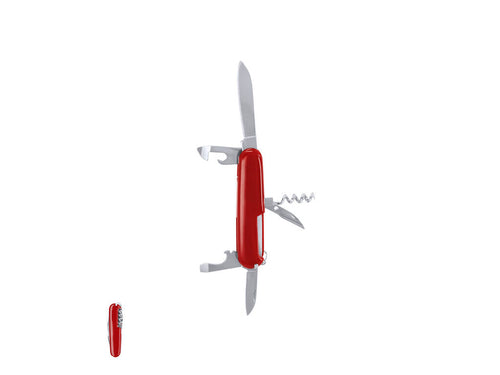 Multi-tool knife with stainless steel accessories with 8 functions, coated in durable ABS - Mansni Personalised