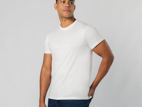 Unisex short-sleeve tubular T-shirt made from 190 g/m² smooth knit cotton - Perkins Personalised