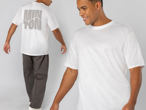 Oversized short-sleeve T-shirt made from 200 g/m² smooth knit cotton - Minton Personalised