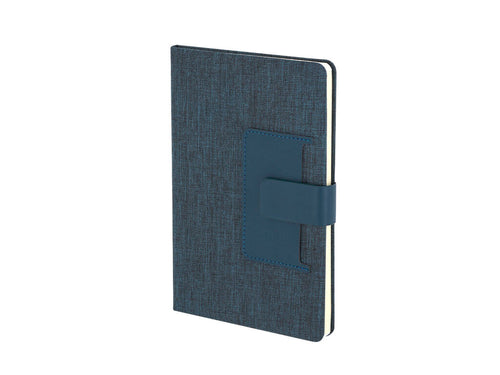 Notepad made from a combination of RPET 300D polyester and PU with rigid closures - Flitfud Personalised