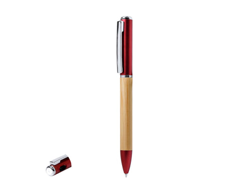 Pen with integrated LED flashlight made from bamboo - Telnay Personalised