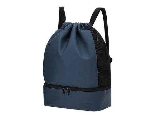 Backpack made from soft PU with a main compartment with a drawstring closure and a small interior pocket with zipper closure - Handryx Personalised