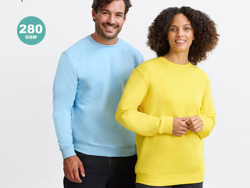 Unisex sweatshirt in cotton and polyester, made of soft brushed fleece 280 g/m² - Cosmos Personalised