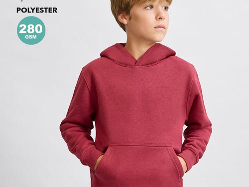 Children’s unisex hoodie with hood lined in matching tone - Draco Personalised