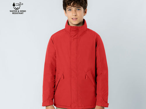 Children’s unisex padded parka made of 100% RPET waterproof fabric (recycled polyester) - Oceanía Personalised