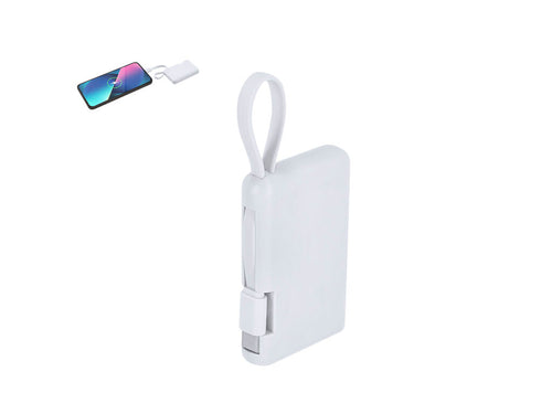 ompact-sized external power bank, made of ABS with 2,000 mAh charging capacity - Brandin Personalised