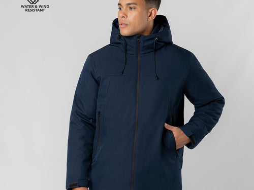 Unisex padded parka with adjustable fixed hood - Setter Personalised