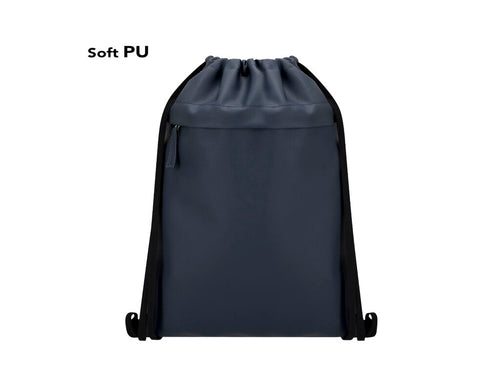 Drawstring backpack made of soft PU combined with durable 600D polyester - Digun Personalised