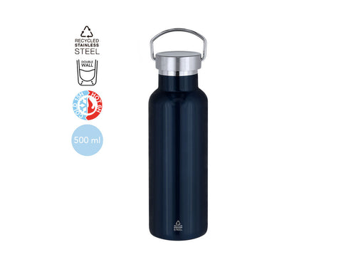 Insulated bottle made of double-wall Recycled Stainless Steel with 500 ml capacity - Muns Personalised