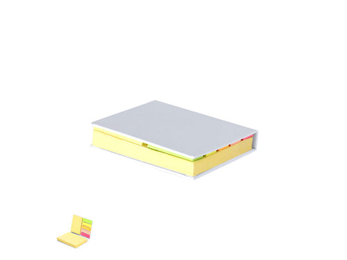Porta Note Adesive Quepro Personalizzato - Blocco note con copertine rigide in cartone riciclato con note adesive