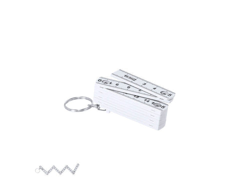 50 cm folding ruler keychain in resistant ABS with rotating metal ring - Qivan Personalised
