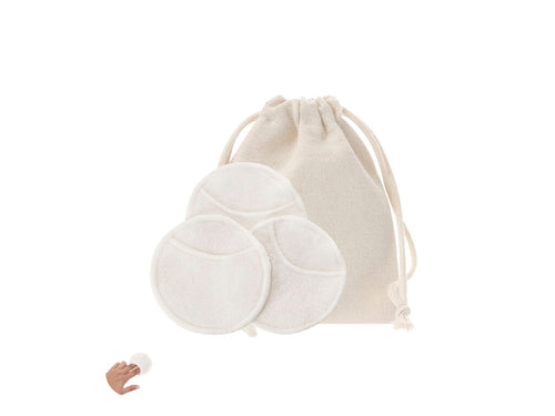 Set of 3 discs for facial cleansing, reusable and washable made with bamboo fiber and cotton, offer a soft and natural texture - Dayax Personalised