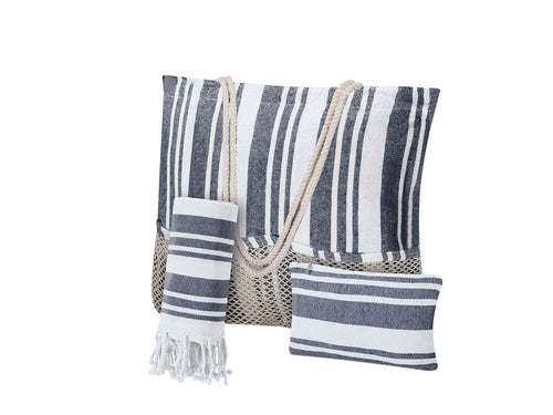 Parei E Stuoie Bekoran Personalizzato - Set composto da borsa, beauty case e pareo, realizzati principalmente in cotone 180 g/m²