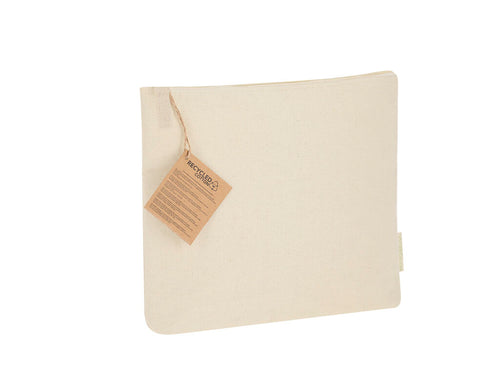 Thermal toiletry bag made mainly of Recycled Cotton 170 g/ m2 in an elegant natural tone - Breklo Personalised