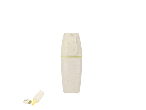 Original and practical fluorescent marker made of wheat cane in a matte finish with clip on the cap - Fonzal Personalised