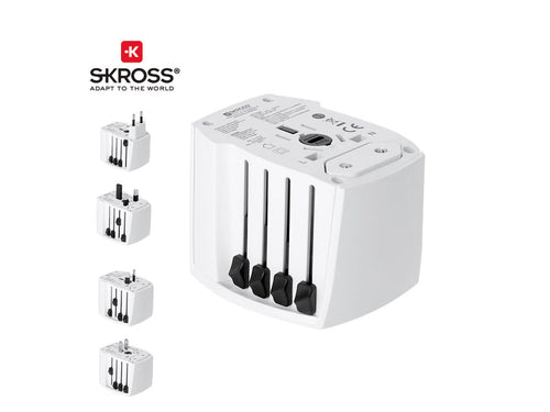 Complete universal travel adapter brand SKROSS with a compact and portable design - MUV USB 30W PD Personalised