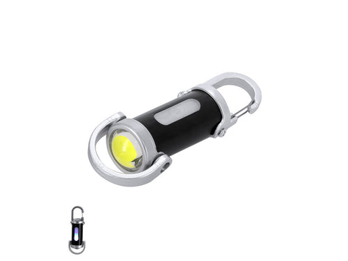 Flashlight made of ABS with carrying carabiner - Luvaron Personalised