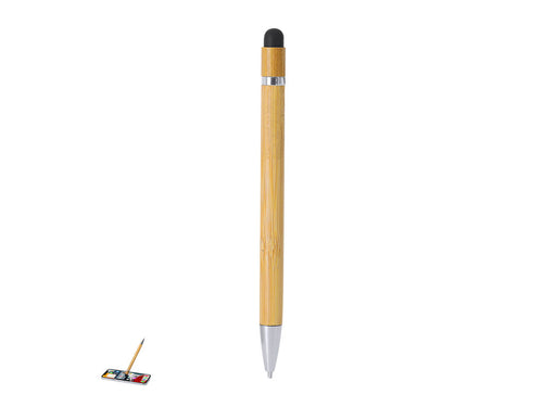 Elegant bamboo pointer pen with push button mechanism - Rocar Personalised