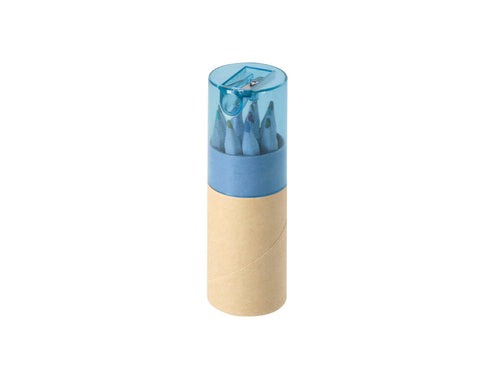 Set of 12 wooden pencils, with hexagonal body and leads in various colors - Nianlok Personalised