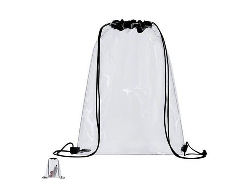 PVC rope backpack, with transparent design main compartment - Tazan Personalised