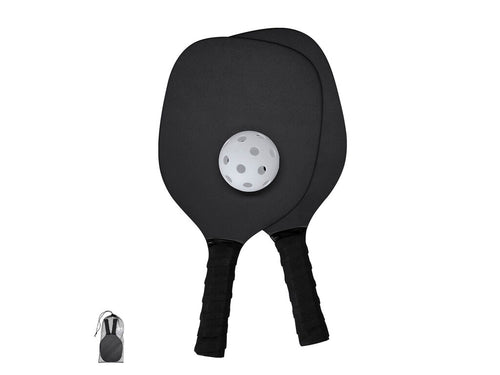 Pair of Pickle Ball paddles made of MDF wood in a matte finish with ball - Wenop Personalised