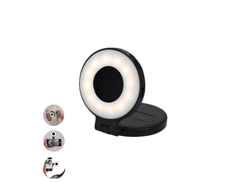 Magnetic LED light ring with smartphone attachment, made of resistant ABS - Cenob Personalised