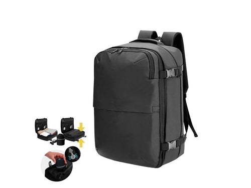 Vacuum backpack with elegant design in soft PU includes 30W vacuum pump - Garnep Personalised