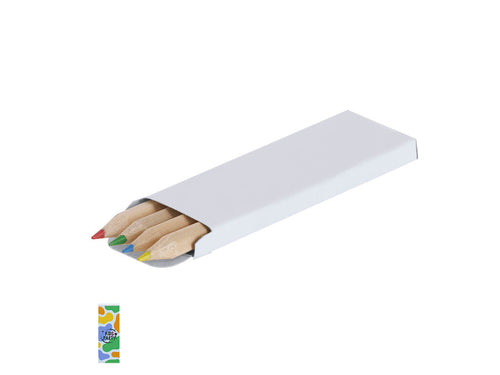 Boxes of 4 wooden pencils, with hexagonal body and leads in various colors - Siskin Personalised
