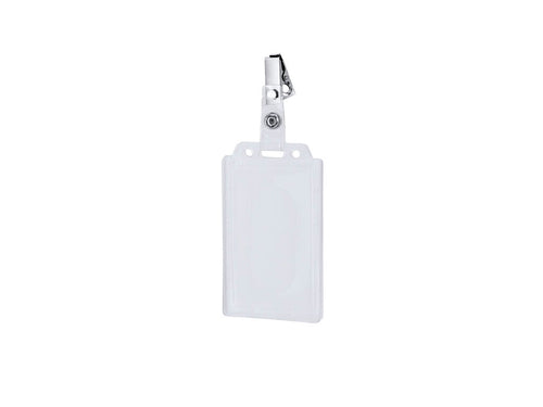 Rigid PS identifier with metal clamp in portrait orientation - Helock Personalised