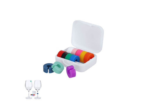 Accessori Per Bar E Hotel Emelya Personalizzato - Identificatore a coppa con 12 identificatori realizzati in silicone flessibile per la massima durata