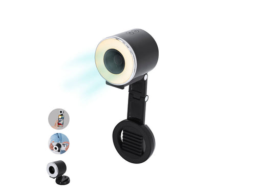 Light ring with fan made of resistant ABS with a matte finish - Tangix Personalised