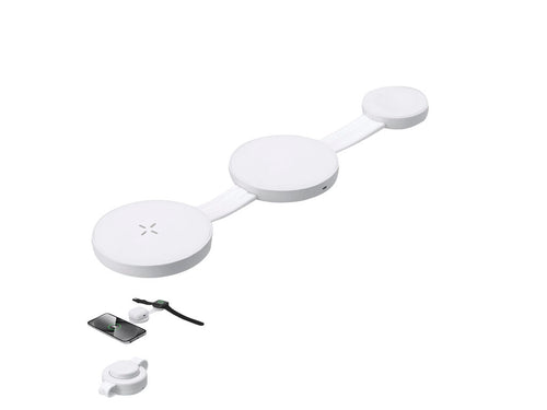 3 in 1 15W magnetic wireless charger, made of ABS - Sunder Personalised
