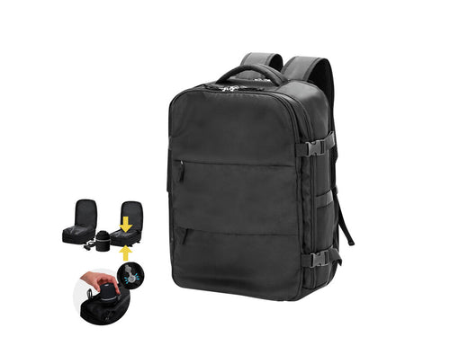 Vacuum backpack with elegant design in soft nylon includes 35W vacuum pump - Tempest Personalised