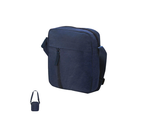 Crossbody bag made of Soft Nylon, it has a central zipper pocket with quick access front compartments with vertical zipper closure - Zynax Personalised