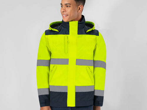 High visibility padded jacket with two-tone design - Rauric Personalised