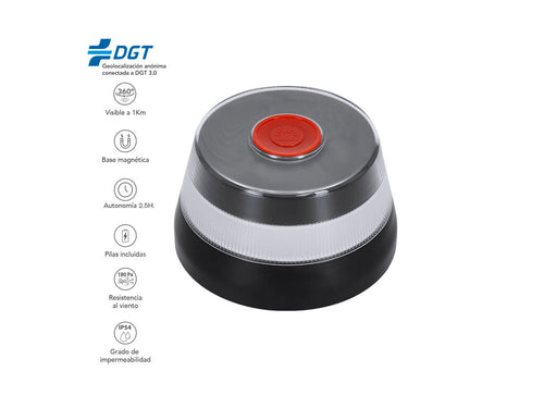 Geolocated V16 emergency light for vehicles - Pylon Personalised