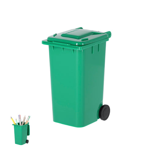 Pencil holder with wheels in the shape of a container and with cover - Organic Personalised