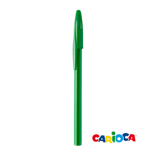 Universal ball pen by Carioca in classic hood design with a smooth Personalised