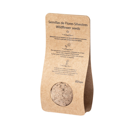 Seed ball, presented in a recycled cardboard box with planting instructions and Made in Europe emblem - Mussox Personalised