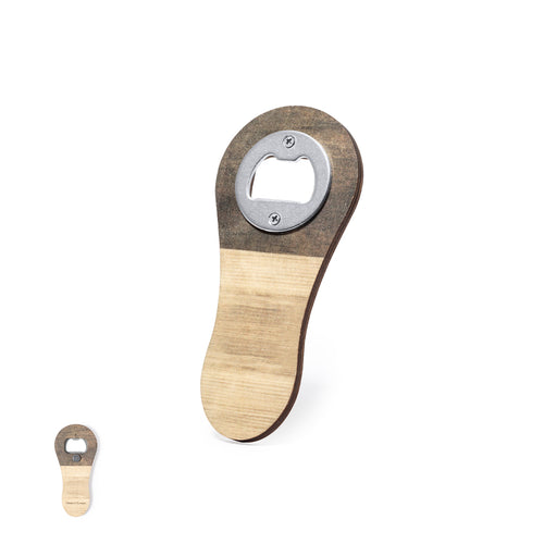 Magnetic opener made in natural wood with an original bicolor finish - Samary Personalised