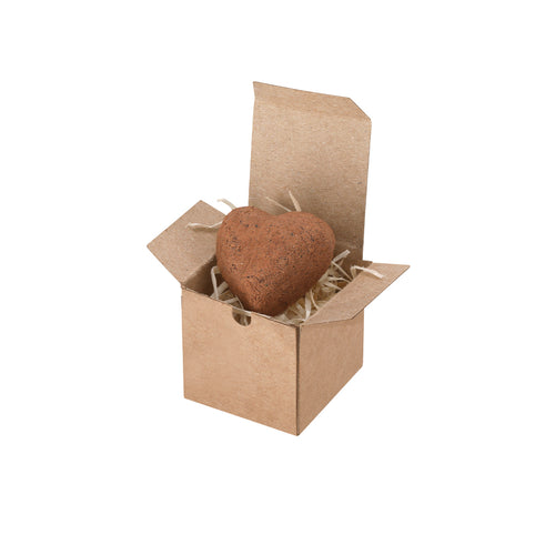 Chocolate box made of clay heart and wild flower seeds - Fobin Personalised