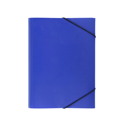 High capacity folder with elastic band closure with translucent finish and tripe folding system - Alpin Personalised