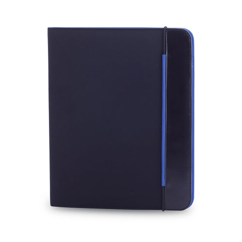 Bicolored design folder in bright tones, in soft microfibre with elastic band closure - Mokai Personalised