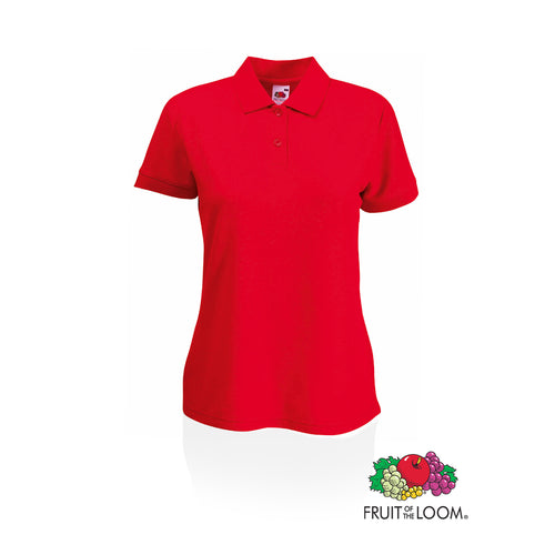 Women’s polo shirt 65/35 by Fruit of the Loom, in combination of cotton and polyester materials of 180g/m2 - 65/ 35 Personalised